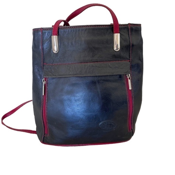 Simona Ferri Vinatge Black Leather Purse Bag - Picture 1 of 12